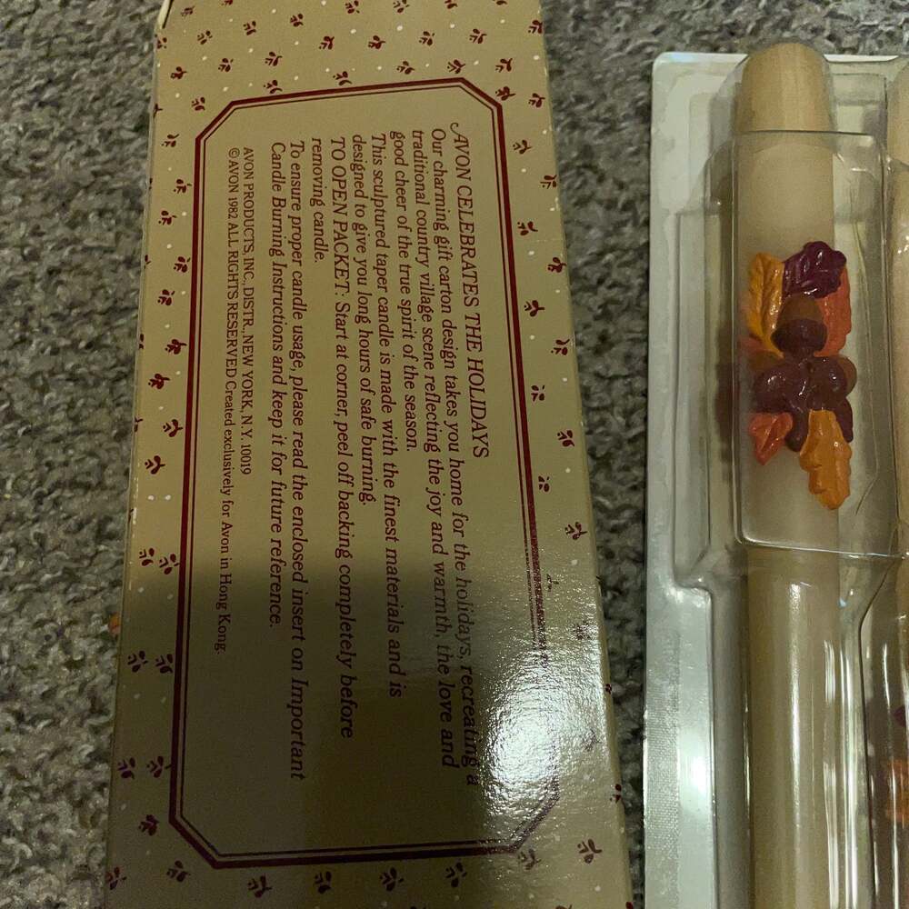 1982 Avon Shades of Autumn Candles - Etsy - Picture 3 of 3